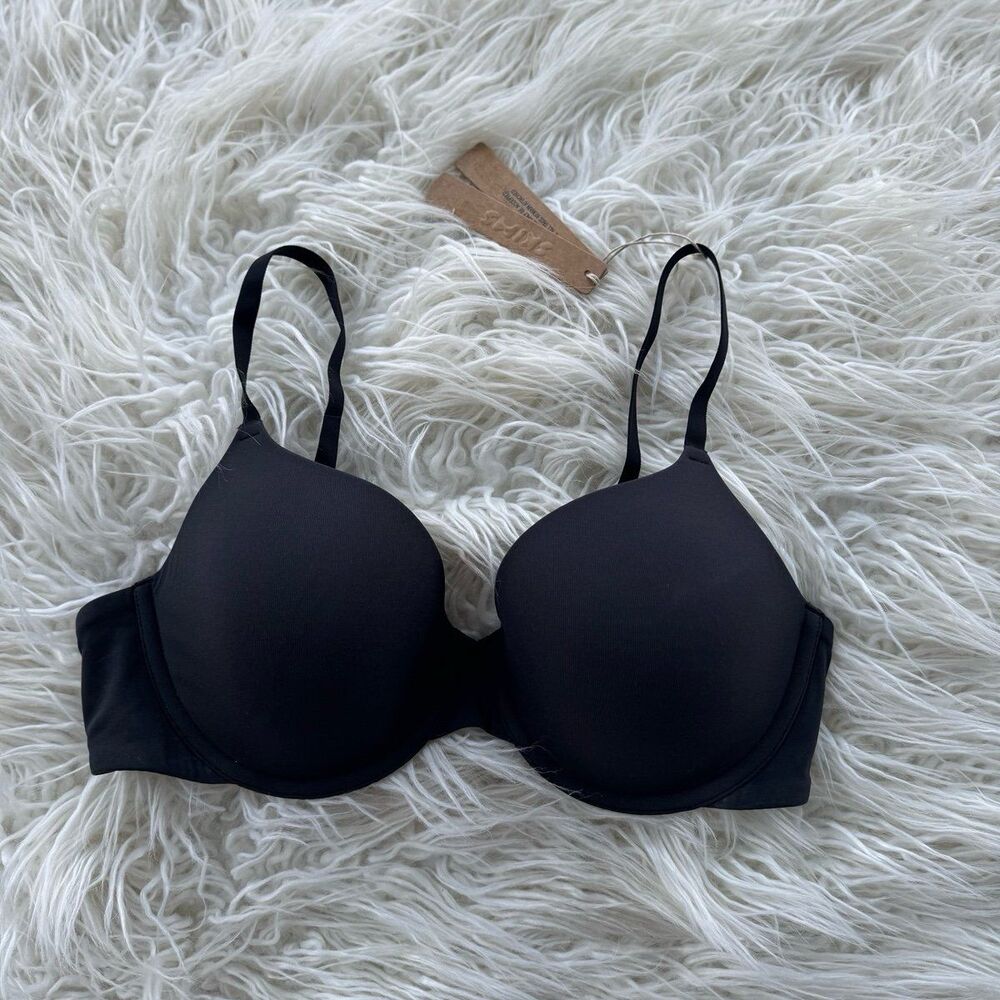 SKIMS Black Smooth T-Shirt Bra